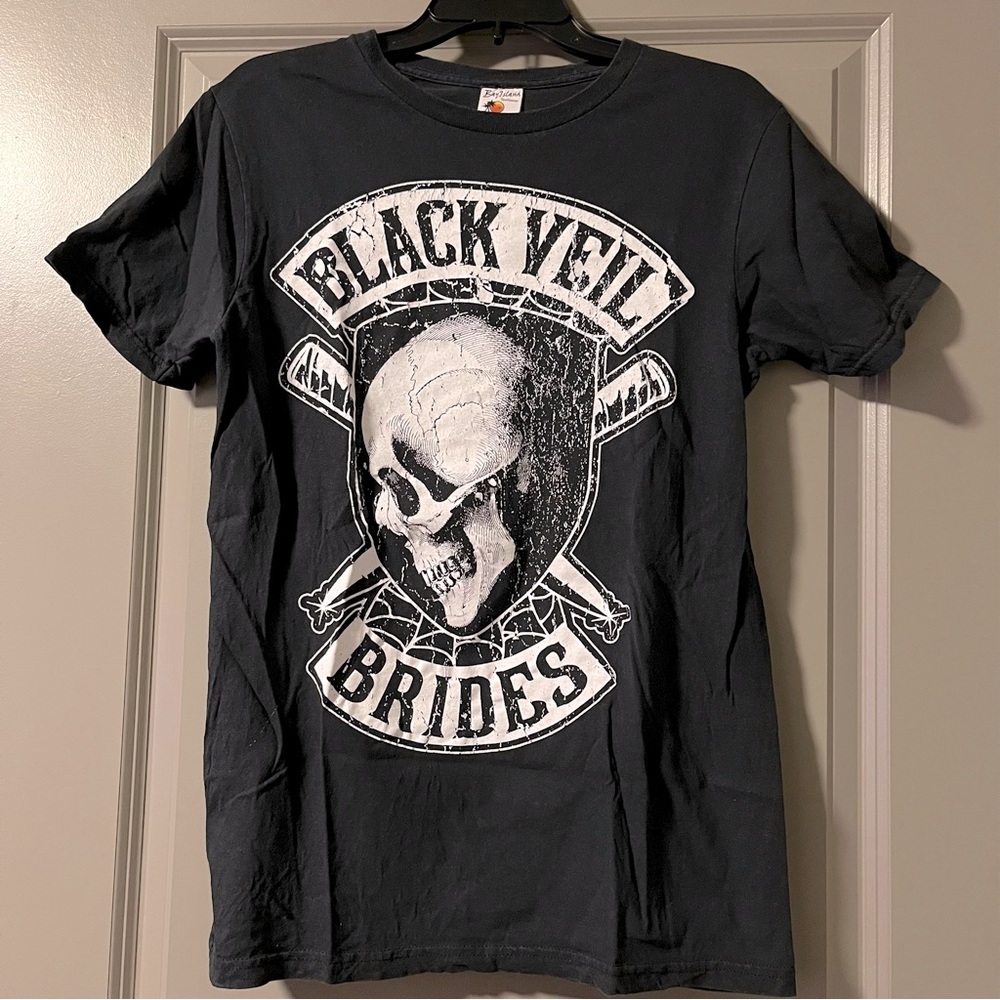 Black Veil Brides skull emo band t shirt medium